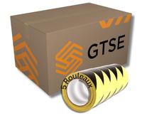 GTSE Ruban de Danger Noir et Jaune, 50 mm (2") x 33 m, Ruban adhésif Puissant d'avertissement/d'avertissement, Ruban de marquage au Sol, 5 Rouleaux