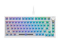 GTSP Kit de clavier mécanique à 75 % personnalisé pour joueur, PCB avec joint, interrupteur RVB 3 broches/5 broches remplaçable à chaud pour Windows/Mac (V400 Blanc Kit)