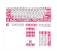 GTSP - Lot de 104 touches mignonnes pour clavier mécanique de jeu, profil FEO, pour commutateurs Cherry MX, Gateron, Kailh, pour clavier 60 % 87/104 touches, rose