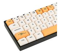 GTSP - Lot de 140 Touches à Profil XDA pour Clavier mécanique 60%, 65%, TKL, 100%, Clavier Anglais Couleur Lait et Miel (Honey Milk)