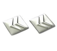 GTTCCG Lot de 2 autocollants de 16 x 16 mm avec logo de voiture pour Citroen Car Style Sticker avec emblème (2 pièces Citr. 16 x 16 mm)