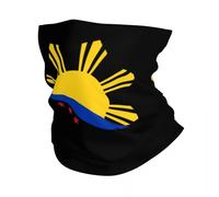 GTTDFASJ Bandanas Multifonctionnels 3 étoiles et un soleil avec drapeau des Philippines cache-cou protection solaire foulard couvre-chef cagoule pour homme et femme