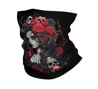 GTTDFASJ Bandanas Multifonctionnels Alexander Gothique, Las Elegantes Jour De Filles De Mort Skull Bandana Couverture Du Cou Imprimé Visage Foulard Masque De Randonnée, De Pêche Unisexe