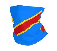 GTTDFASJ Bandanas Multifonctionnels avec drapeau du Congo-Kinshasa pour le ski le camping pour hommes et femmes écharpe bandeau chauffant avec drapeau du Zaïre