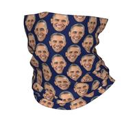 GTTDFASJ Bandanas Multifonctionnels Barack Obama cache-cou imprimé masque écharpe couvre-chef multi-usages cyclisme unisexe adulte hiver