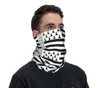 GTTDFASJ Bandanas Multifonctionnels Breton Bretagne Drapeau France Région Pays De L'Identité De La Nation Bandana Couverture Du Cou Imprimé Masque Écharpe Bandeau De Sports De Plein Air