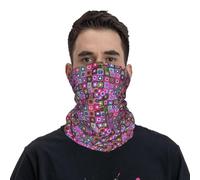 GTTDFASJ Bandanas Multifonctionnels Couverture au crochet carré grand-mère vintage bandana cache-cou imprimé masque écharpe multi-usages cagoule cyclisme unisexe adulte hiver