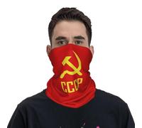 GTTDFASJ Bandanas Multifonctionnels imprimé avec le marteau et la faucille CCCP et les armoiries de l'Union soviétique couvre-cou écharpe couvre-chef équitation coupe-vent pour hommes et femmes