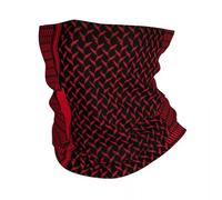 GTTDFASJ Bandanas Multifonctionnels Kufiya Keffiyeh Bandana Cou Guêtre Imprimé rouge noir Shemagh Cagoules Masque Foulard Cyclisme Équitation Hommes Femmes Adulte Toute la Saison