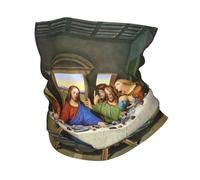 GTTDFASJ Bandanas Multifonctionnels La Dernière Cène Bandana Hiver cache-Cou coupe-Vent Wrap Visage Écharpe pour la Randonnée Leonardo Da Vinci Peinture Art Guêtre Bandeau