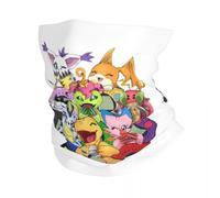 GTTDFASJ Bandanas Multifonctionnels L'Aventure De L'Équipe Bandana Couverture Du Cou Imprimé Digimon Nostalgique Anime Les Cagoules Masque Foulard Masque De Randonnée Unisexe Adulte Toute La Saison