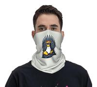 GTTDFASJ Bandanas Multifonctionnels Linux Penguin Tux régnant sur son royaume Bandana Cache-cou Imprimé Écharpe Magique Chapeaux Randonnée Pêche Pour Hommes Femmes Coupe-vent