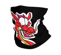 GTTDFASJ Bandanas Multifonctionnels Mushu De Mulan Bandana Couverture du Cou Imprimé Magie Écharpe Multi-usage du Vélo Écharpe d'Équitation Pour Hommes, Femmes, Adulte Toute la Saison