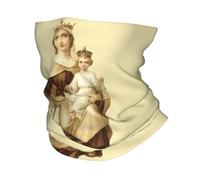 GTTDFASJ Bandanas Multifonctionnels Notre-Dame du Mont Carmel Cou Guêtre Femmes Hommes UV, visière de protection d'Hiver de Christian Vierge Marie Bandana Foulard pour la Randonnée