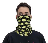 GTTDFASJ Bandanas Multifonctionnels Petit Dino Triceratops Dinosaure Illustration Bandana Cache-cou Imprimé Écharpe Magique Masque Multi-usage Randonnée Pêche Unisexe