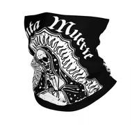 GTTDFASJ Bandanas Multifonctionnels Santa Muerte Saint de Mort Bandana Couverture du Cou Impression Goth Muertos Mexicain Crâne Écharpe Écharpe Multi-usage-Masque Vélo Unisexe Adulte
