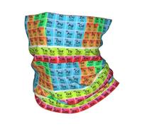 GTTDFASJ Bandanas Multifonctionnels Tableau Périodique Des Éléments De La Science De La Chimie Chimique Bandana Cou Guêtre Imprimé Foulard Masque Casque D'Équitation Pour Hommes Femmes Adultes