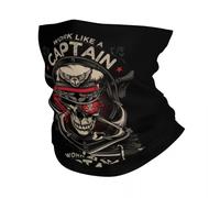 GTTDFASJ Bandanas Multifonctionnels Travaillez comme un capitaine faites la fête comme un pirate bandeau d'hiver cache-cou tube de camping écharpe crâne nautique marin bandana guêtre