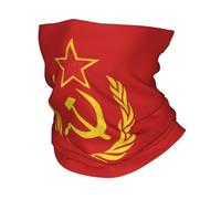 GTTDFASJ Bandanas Multifonctionnels URSS le Marteau Et la Faucille Soviétique de russie CCCP Drapeau Hiver Bandeau cache-Cou de la Randonnée Camping Tube Écharpe Visage Bandana Guêtre