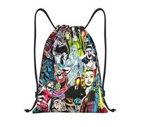 GTTDFASJ Sac à dos à cordon de serrage pour homme et femme, collection de personnages de films d'horreur, sac de sport léger pour l'entraînement