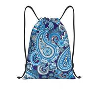 GTTDFASJ Sac à dos à cordon de serrage style bohème ethnique, bandana cachemire, sac de sport léger pour le shopping