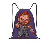 GTTDFASJ Sac à dos de rangement léger pour enfants, poupée tueuse Chucky, film d'horreur, sport, salle de sport