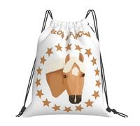 GTTDFASJ Sacs à dos Harlow And Popcorn Merch Popcorn The Pony avec cordon de serrage, sac de sport de poche, sacs à livres pour hommes et femmes