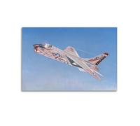 GTTHOK Poster militaire vintage américain F-8J Crusader F-8J Crusader Peinture décorative sur toile 30 x 45 cm