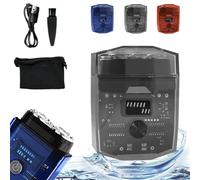Gttwin7 Razor Dual-Engine Electric Shaver for Men, IPX6 Waterproof Wet & Dry Shaving, Mini Portable Electric Shaver for All Beard Types, Advanced Mech Design (Black)