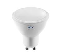 GTV Ampoule LED GU10 Dimmable, 7W équivalent 45W, 560 Lumens, Lumière Blanc Chaud 3000K, Faisceau Large 120, Spot pour Plafonnier Encastré et Rail, Corps Blanc