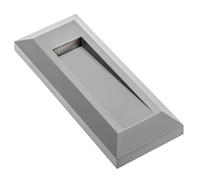GTV Applique Murale LED Encastrable pour Escalier SILVER PB, 1W 45lm, Lumière Chaude 3000K, IP65 Étanche, Angle 120, Éclairage Balisage IntérieurExtérieur, Gris Argenté