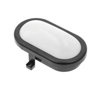 GTV Applique Murale LED Ovale OVALIO, Étanche IP54, 5W 500lm, Lumière Blanche Neutre 4000K, Angle 120, Luminaire pour Garage, Cave, Atelier, Extérieur, Noir