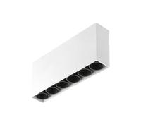 GTV ARTEMIDA Plafonnier LED 15W 1420lm 4000K IP20 38° Luminaire apparent Boîtier en aluminium Moderne Rectangulaire Blanc Salon Bureau Cuisine Couloir Économie d'énergie