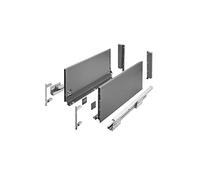 GTV AXIS PRO - Glissières de tiroir à extension complète - Anthracite - Charge maximale : 40 kg - Systèmes Push to Open - Accès extérieur - Largeur : 450 mm - Hauteur : 200 mm