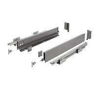 GTV AXIS PRO - Glissières de tiroir à extension complète - Anthracite - Charge maximale : 40 kg - Systèmes Push to Open - Accès extérieur - Largeur : 450 mm - Hauteur : 69 mm