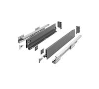 GTV AXIS PRO - Glissières de tiroir à extension complète - Anthracite - Charge maximale : 40 kg - Systèmes Push to Open - Accès extérieur - Largeur : 550 mm - Hauteur : 86 mm