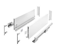 GTV AXIS PRO - Glissières de tiroir à extension complète - Blanc - Charge maximale : 40 kg - Systèmes Push to Open - Accès extérieur - Largeur : 400 mm - Hauteur : 168 mm