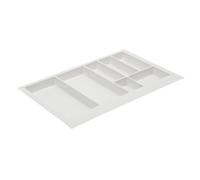 GTV - Axispace Tiroir Range-couverts pour tiroirs, bac à couverts, insert de tiroir, armoire de cuisine, bac à couverts en plastique, rangement de couverts, blanc, 740 x 472 mm, WK-SZ-AS-800-10
