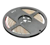 GTV Bande LED Flash 2835 MW, rouleau de 5 m avec 300 LED, étanche IP65, intensité variable, 12 V, 3,7 Wm, 8 mm de large, 6500 K pour éclairage de meubles de cuisine