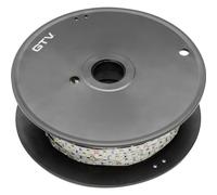 GTV Bande LED Flash 2835MW - 50 m - 60 LED - Intensité variable - Divisible tous les 5 cm - 12 V - 3,7 W - Largeur : 8 mm - Pour meubles de cuisine - Blanc neutre - 4000 K