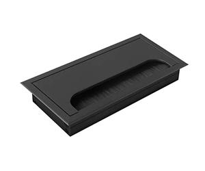 GTV Bouchon Passe-câble pour meuble de salon, bureau, finition en aluminium, de 80 x 80 mm, 100 x 80 mm, 160 x 80 mm, 280 x 80 mm