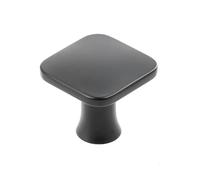 GTV - Bouton PIAZZA noir mat 30 x 30 mm I Boutons de meuble avec vis I Boutons d'armoire Boutons de cuisine Bouton de porte Poignée de tiroir Poignée de meuble I Coquillage : galvanisé, peint