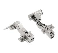 GTV Charnière Angulaire 30 Hydraulique HCKT, Amortisseur Soft Close Intégré, Réglage 3D, Montage Facile Clip-on, Pour Porte de Meuble d'Angle, Acier Finition Nickel