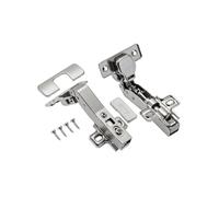 GTV Charnière d'angle 45 hydraulique HCKT, fermeture amortie Soft-Close, montage Clip-On, réglage 3D, diamètre boîtier 35mm, pour meuble d'angle, acier nickelé