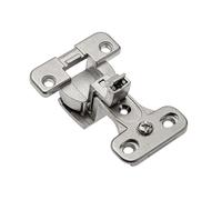 GTV Charnière Grand Angle 270 KT, pour Porte de Meuble en Applique, Fixation Clip-on, pour Panneau 18mm, Boîtier 35mm, Mécanisme Sans Ressort, Finition Nickelée