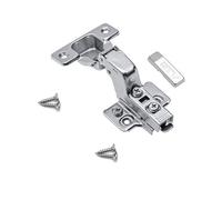 GTV Charnière Hydraulique Encastrée SOLID PLUS, Amortisseur Soft Close Intégré, Réglage 3D Excentrique, Montage Facile Clip-on, Diamètre Boîtier 35mm, pour Porte de Meuble