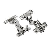 GTV Charnière Invisible Mini CIBI Rentrante H0, ZP-CIBI7H0ZE, pour Boîtier ø 26 mm, Réglage 3D, Durabilité 40 000 Cycles, Embase à Glisser, Acier Finition Nickelée