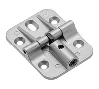 GTV Charnière pour porte pliante SKR, avec butée réglable, mécanisme anti-fermeture, charnière à ailettes en alliage ZnAl, pour meuble d'angle et placard, couleur gris