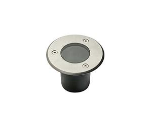 GTV Éclairage Alfa Mini, max. 10 W, GU10, IP67, AC220-240 V, 50/60 Hz, aspect acier inoxydable, ON-ALFAOGU10-06-MINI, gris