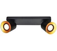 GTV Elli plafonnier 2x20 W noir OS-ELLI-2GU10-10-DEC